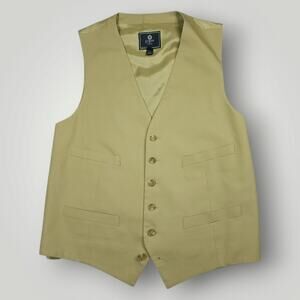 J Crew Suit Vest Waistcoat Mens M Thompson Slim Fit Buckle Back Chino Preppy Tan